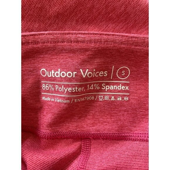 Outdoor Voices 3/4 warm up leggings in flamingo pink  Small - Picture 6 of 6